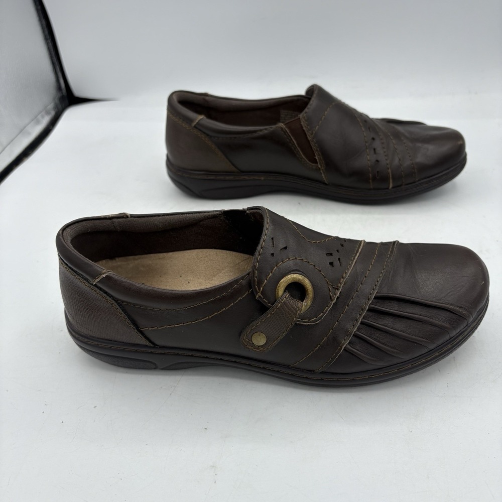 Earth Origins Shoes‎ Womens Size 7.5 M Glendale Gabrielle Brown Leather Loafers - Picture 8 of 10